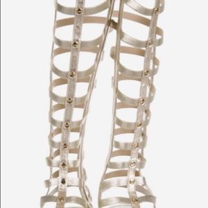 Stuart Weitzmen Gladiator strapped sandals, Cava